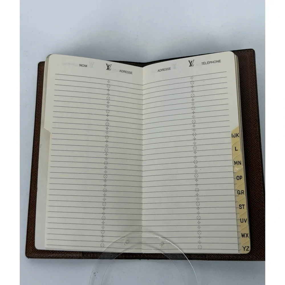 Louis Vuitton Pocket Agenda Cover in Brown Coated Canvas and Leather